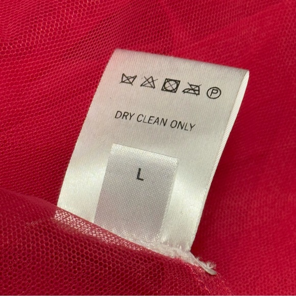 Molly Goddard hot pink tulle sleeveless velvet strap dress - Picture 10 of 10